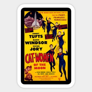 Classic Science Fiction Movie Poster - Cat-Women of the Moon Sticker